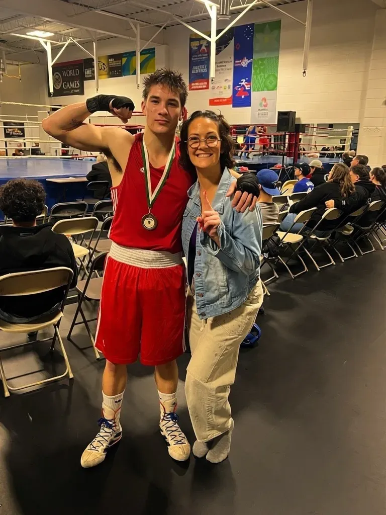 Toye posing with his mother. (Photo courtesy of Jaden Toye)